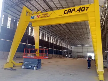 Pórtico rolante de 40 toneladas MDV Service em montagem